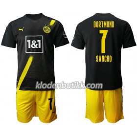 Borussia Dortmund Jadon Sancho 7 Barn Bortedraktsett 2020-2021 Kortermet (+ Korte bukser)